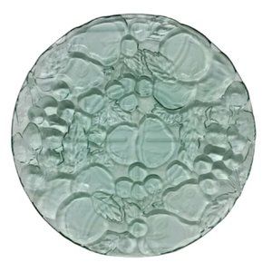 Libbey Orchard Fruit Green Glass Serving Platter with  Flaw